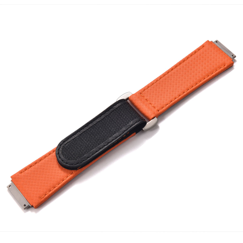 Textured Replacement Watch Band | Adjustable Quick Release Watch Strap with Hook & Loop Closure