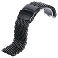 Stainless Steel Watch Band | Adjustable Metal Link Watch Strap with Folding Clasp