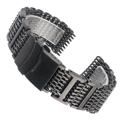 Stainless Steel Watch Band | Adjustable Metal Link Watch Strap with Folding Clasp