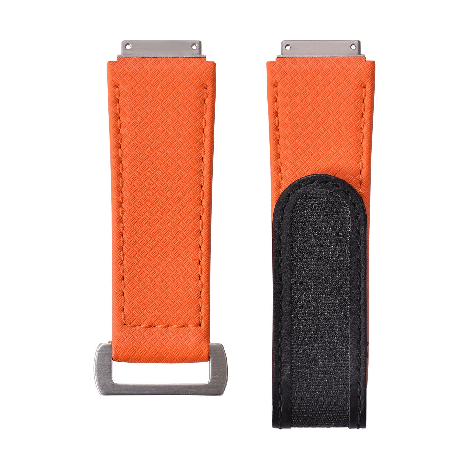 Textured Replacement Watch Band | Adjustable Quick Release Watch Strap with Hook & Loop Closure