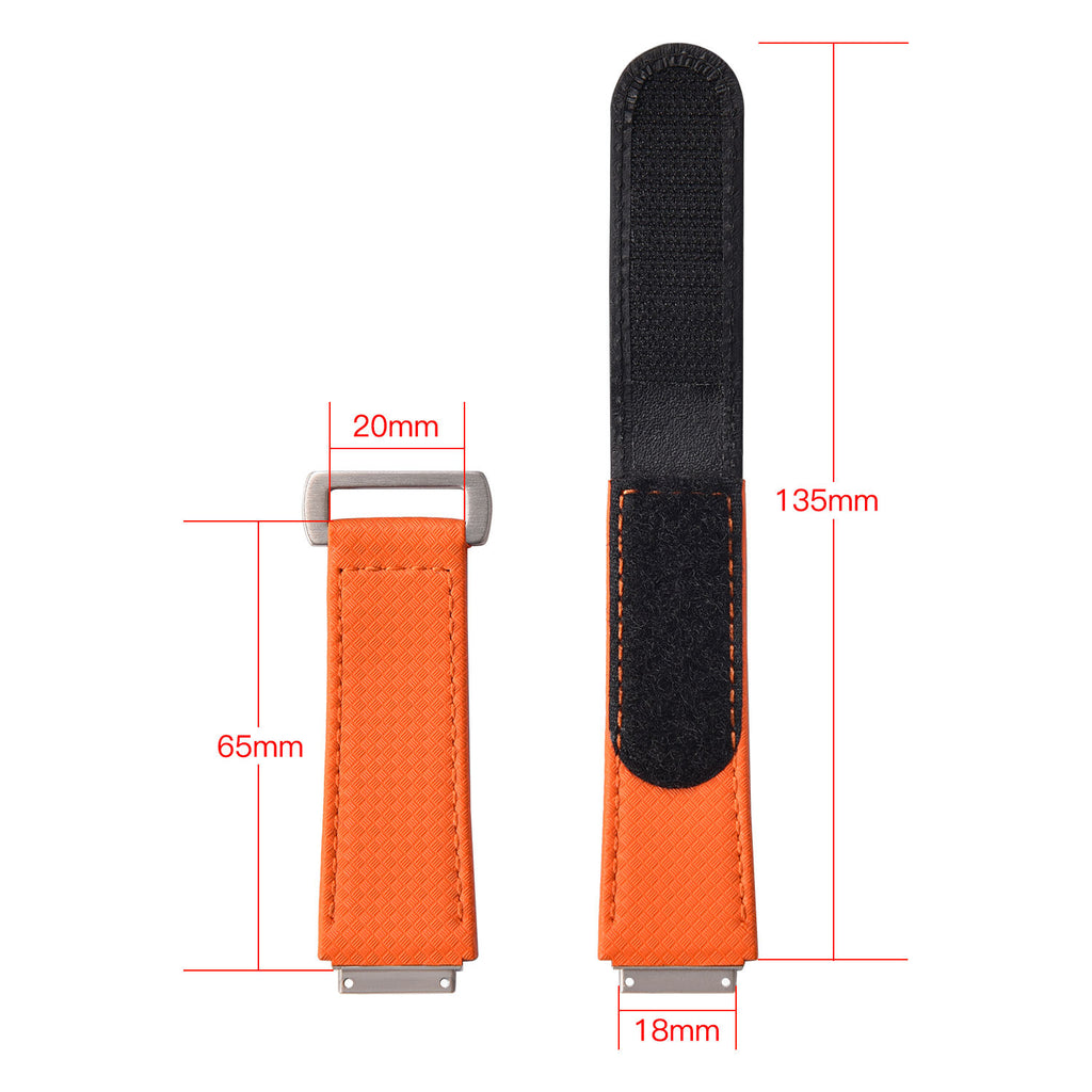 Textured Replacement Watch Band | Adjustable Quick Release Watch Strap with Hook & Loop Closure